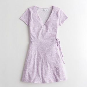 Lilac Mini Wrap Dress